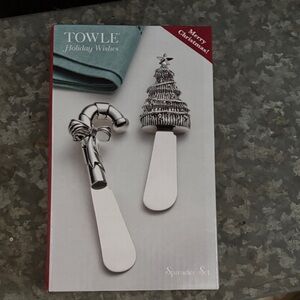Towle Silver Holiday Spreader Set
